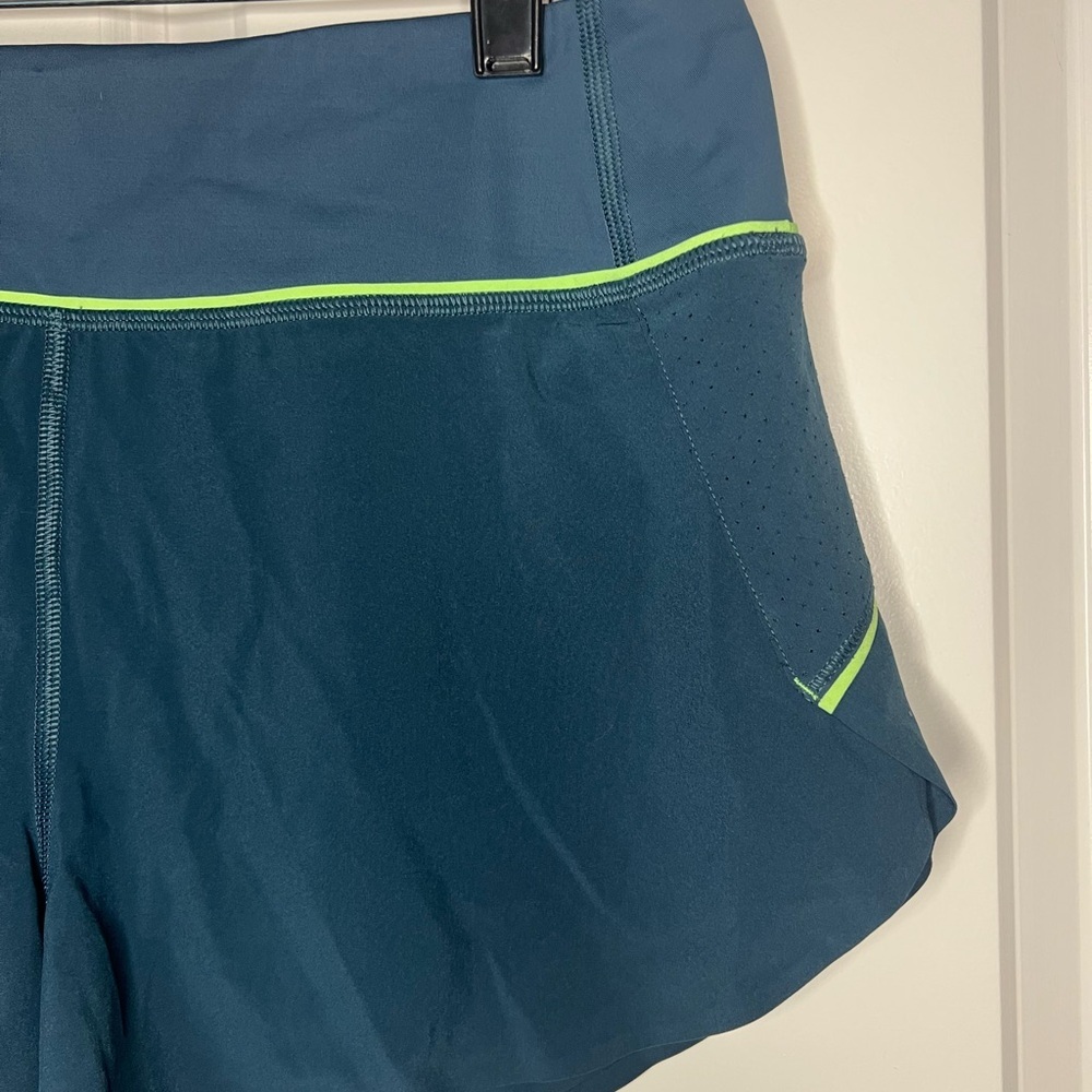 Athleta Teal Run With It Athletic Shorts - Picture 2 of 7